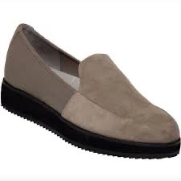 EILEEN FISHER Dell Suede Loafer LIGHTWEIGHT PLATFORM EARTH - Picture 1 of 7